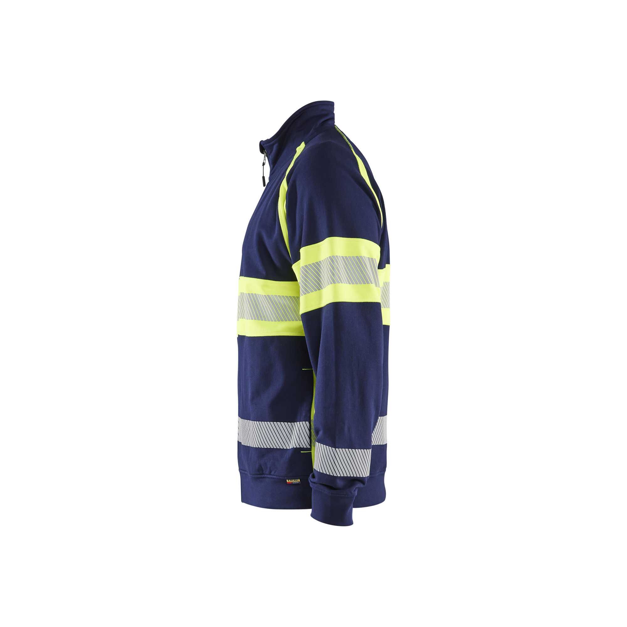 BLAKLADER 35511158 Hi Vis Sweater Hi Vis Reflective Full-zip Work Sweatshirt MEN - 100% Cotton